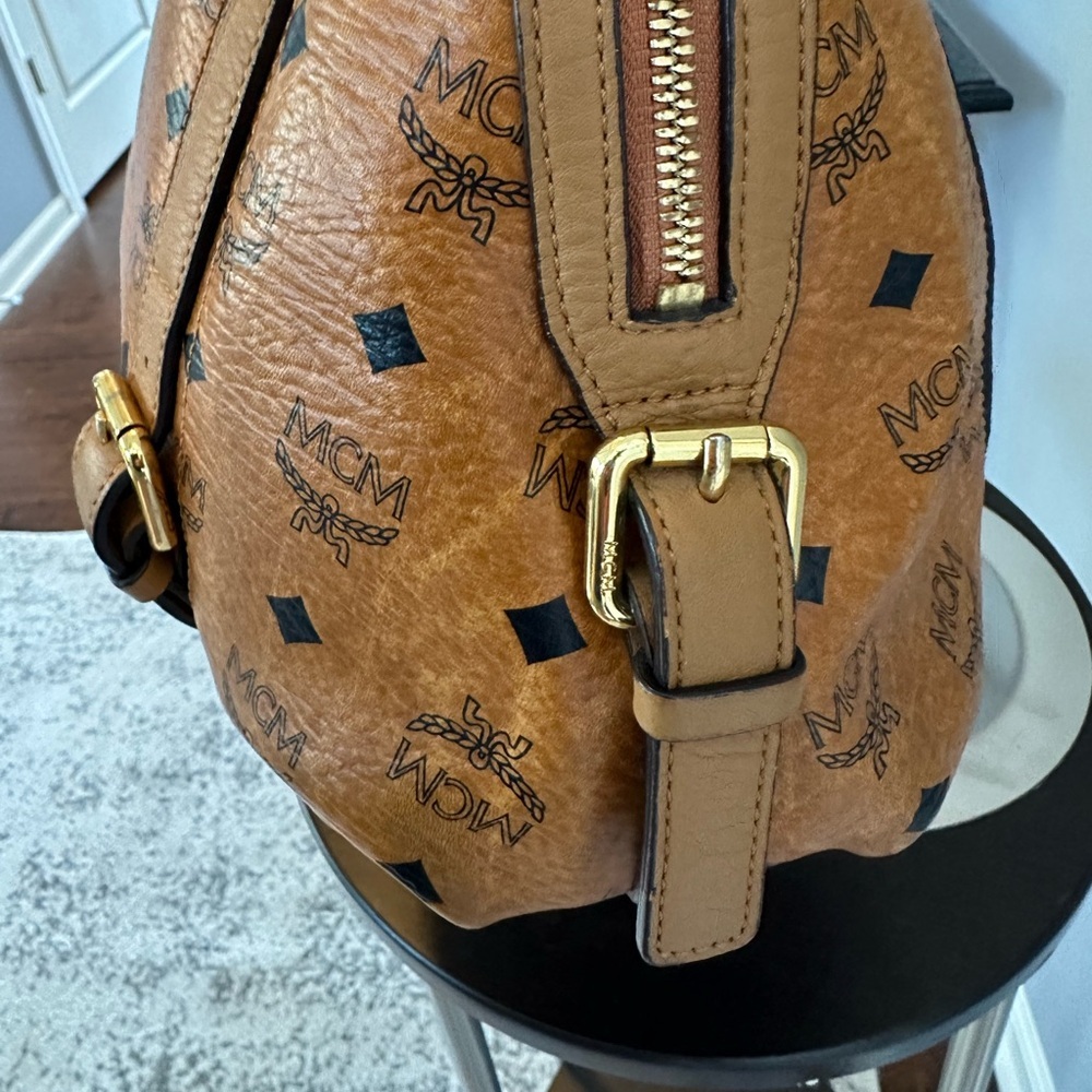 MCM Visetos Cognac Doctor / Boston HandBag - Authentic - Picture 6 of 14